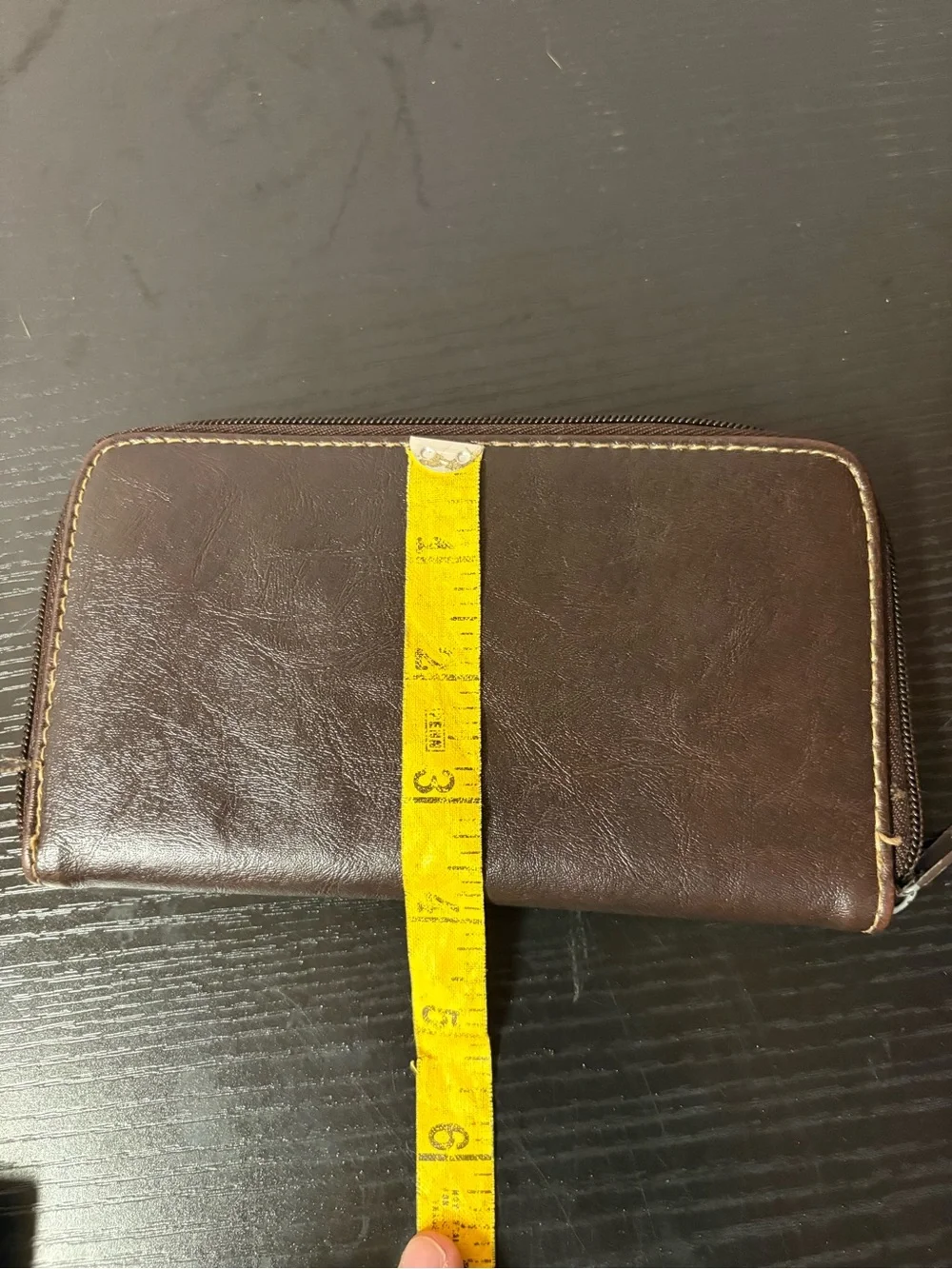 Brown Zip Around Wallet Organizer Clutch Accordion Style